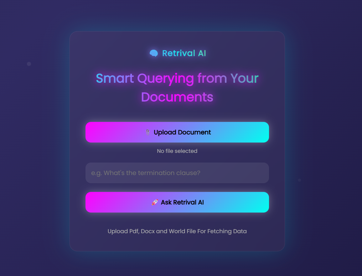 Retrival AI Web Page Design
